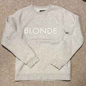 Brunette The Label Light Gray Crewneck Sweatshirt